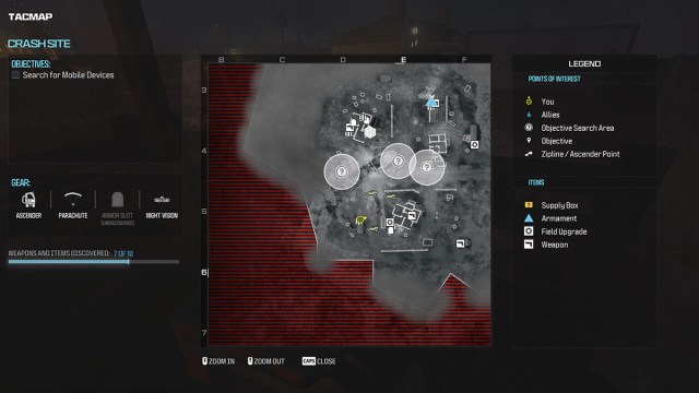 CoD MW3: todas las ubicaciones de armas y elementos del lugar del accidente 31