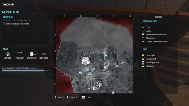 CoD MW3: todas las ubicaciones de armas y elementos del lugar del accidente 39