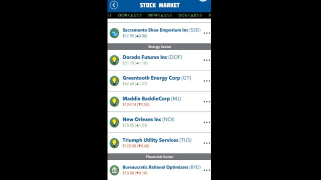 Lista de acciones del juego de BitLife con entradas apiladas horizontales. 