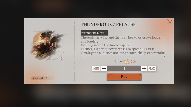 Aplausos atronadores Menú de compra de Psychube.