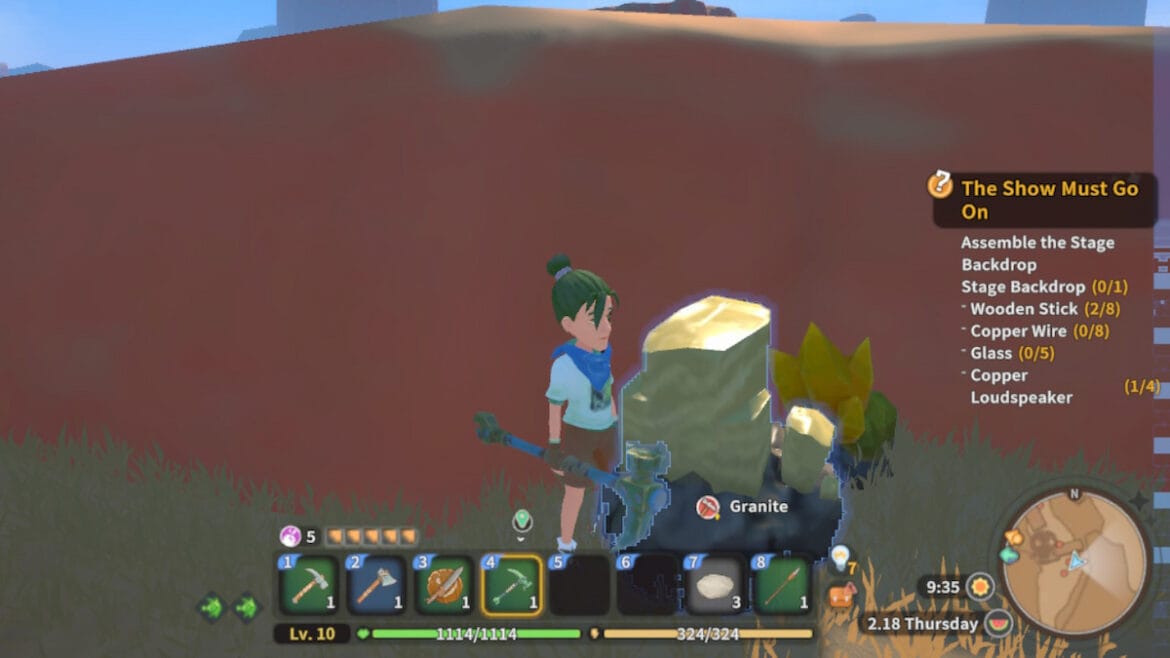 Mi tiempo en Sandrock: cómo conseguir granito

