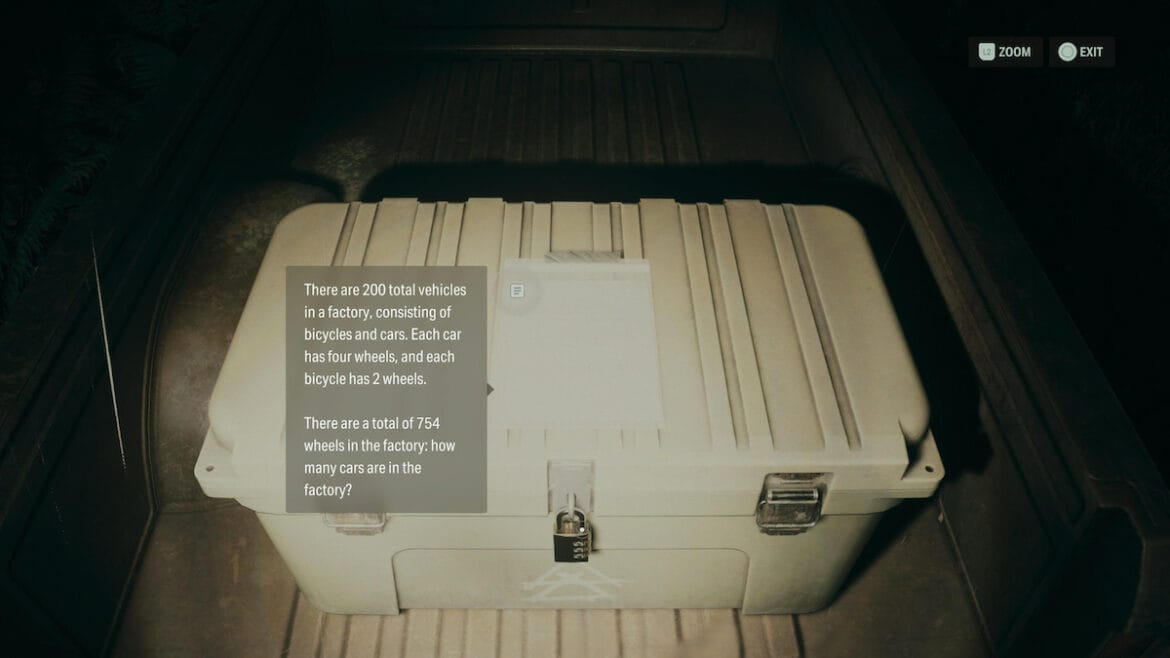 Solución del rompecabezas de Alan Wake 2 Car: Cómo obtener el alijo de ruedas de fábrica

