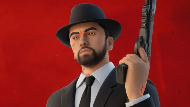 Vista detallada del estilo de piel de magma marshall del evento cruzado de Fortnite Eminem.