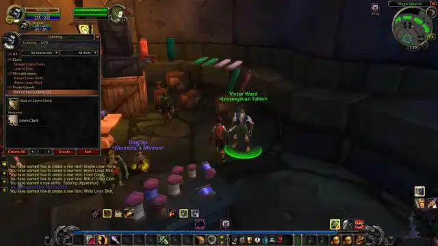 WoW SoD: Cómo hacer bolsas de lino en WoW Classic: Season of Discovery 7 Menú de sastrería en WoW Classic