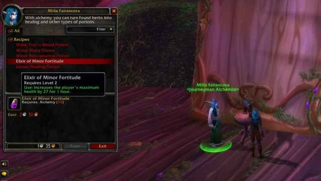 Recetas clásicas de alquimia de WoW