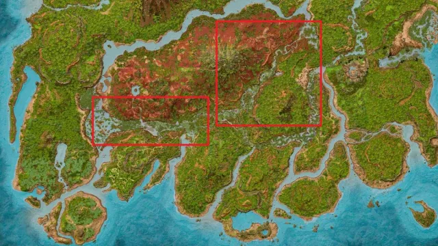 Mapa que muestra el engendro de Rhyniognatha