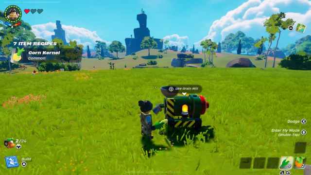 Cómo conseguir fertilizante en LEGO Fortnite 9 Hombre usando Grain Mill en LEGO Fortnite