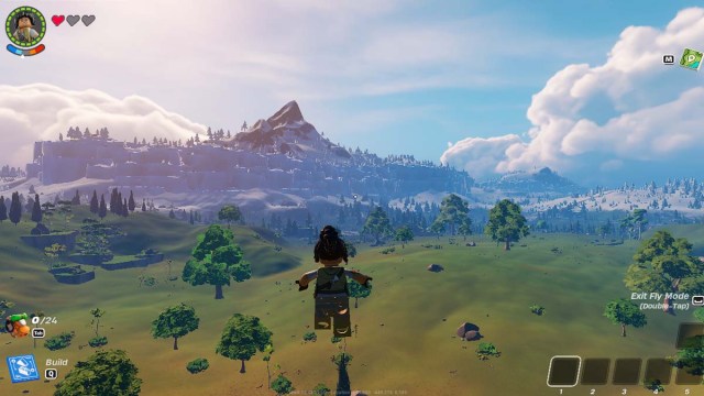 Un lejano pico helado en Lego Fortnite