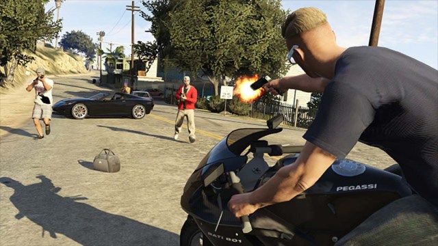 Un tiroteo en la calle en GTA Online