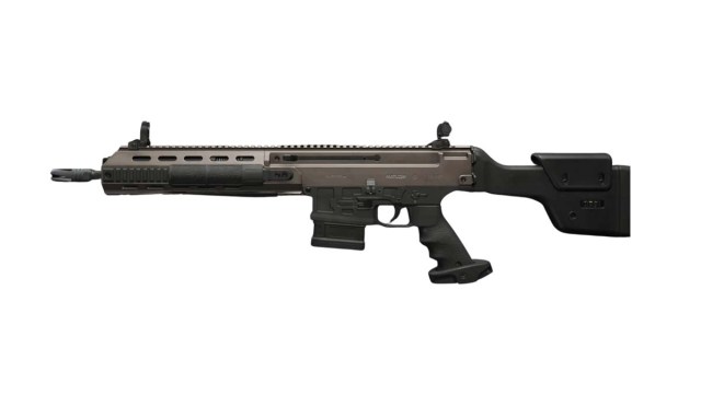 Rifle de tirador MTZ Interceptor sobre un fondo blanco.