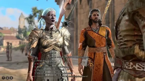 two sorcerers standing and talking in baldurs gate 3
