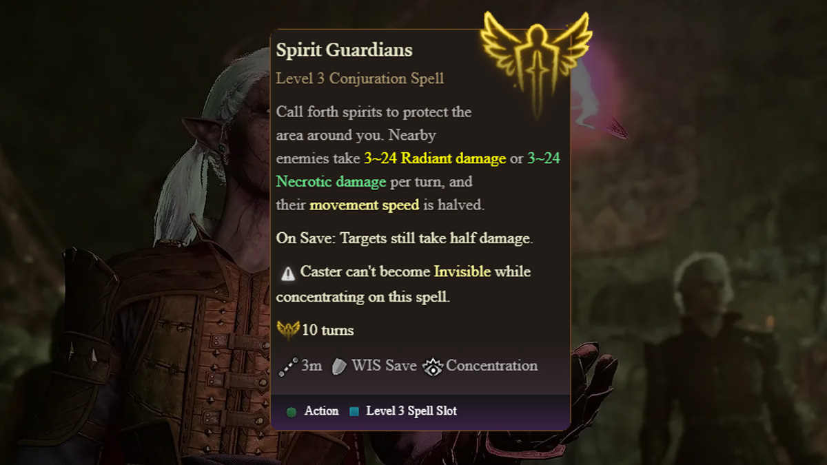 Guardianes espirituales en la descripción emergente de Baldur's Gate 3.