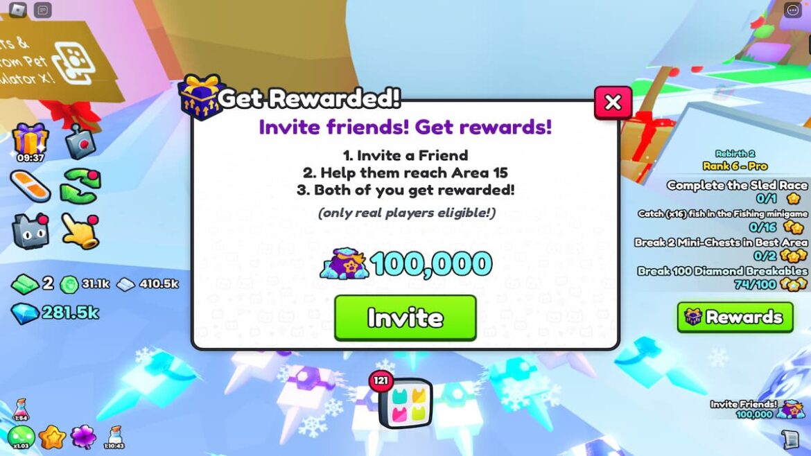 Cómo invitar amigos a jugar Pet Simulator 99, gana diamantes gratis – Roblox
