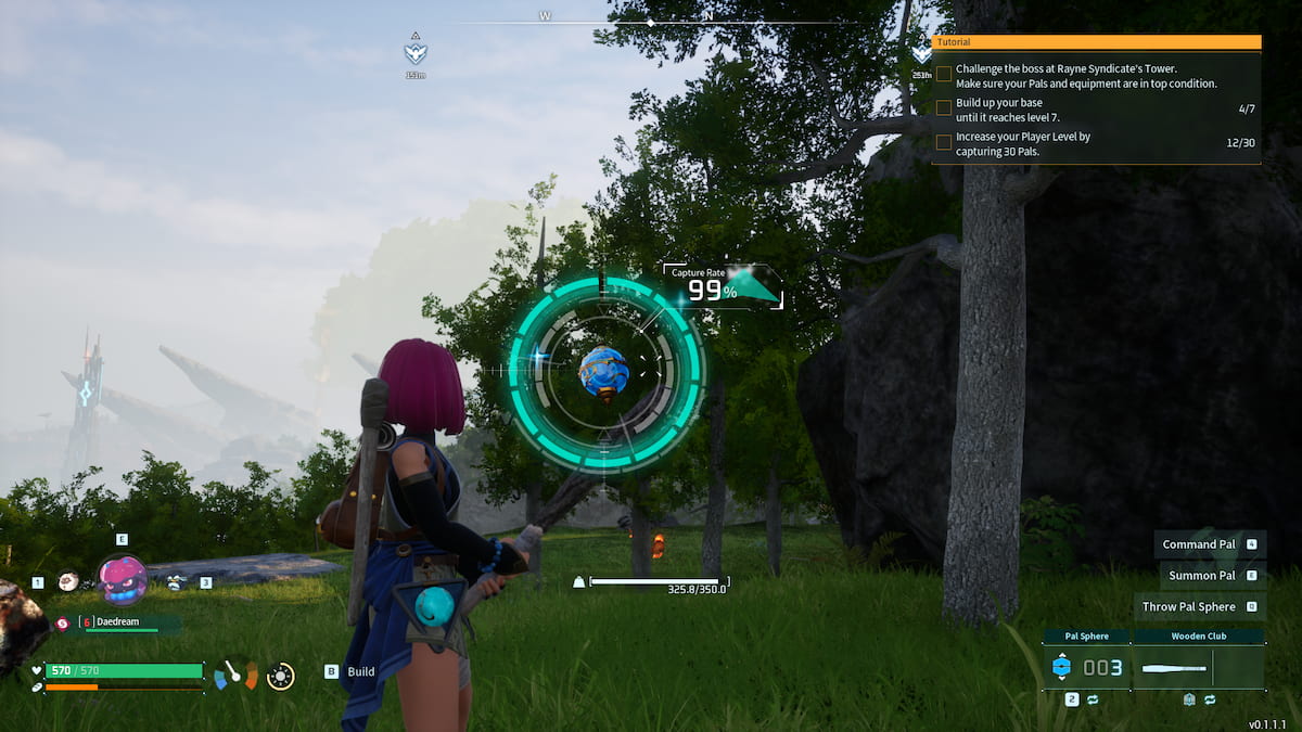 Pal Sphere alcanza el progreso de captura completo