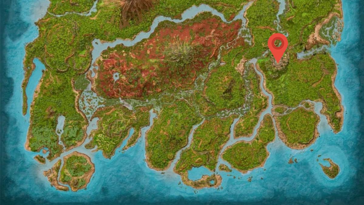 Ubicación del Obelisco Verde en el mapa del ARK