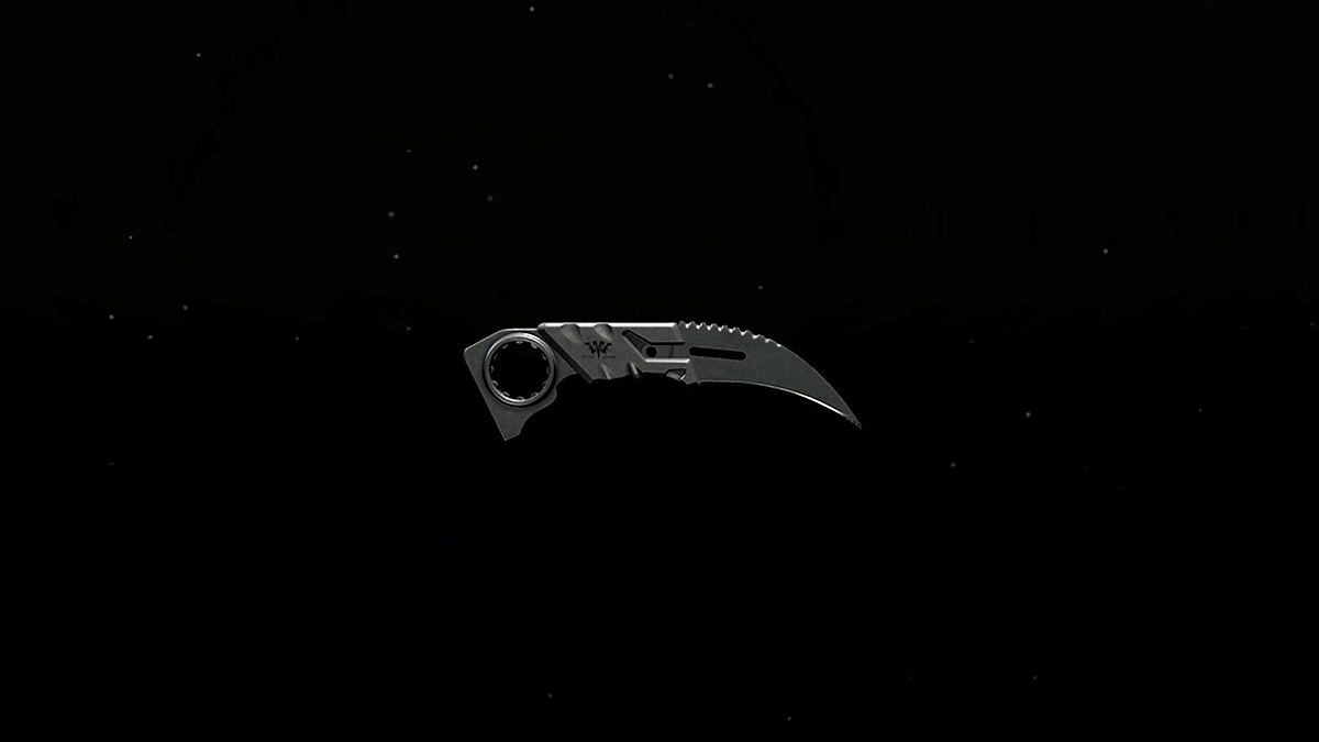 Vista lateral del arma cuerpo a cuerpo Karambit en Modern Warfare 3