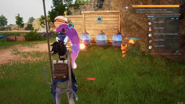 Cómo conseguir y cultivar huevos de Pal en Palworld 13 Tres incubadoras de huevos Pal con huevos.