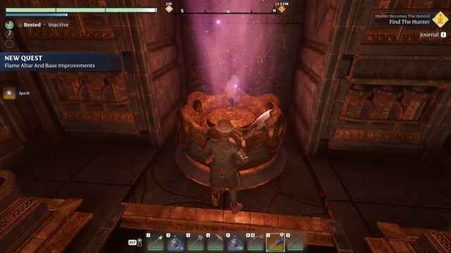 Chispa en un santuario de llamas.