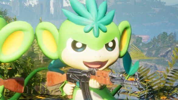Pal holding an assault rifle in the Palworld