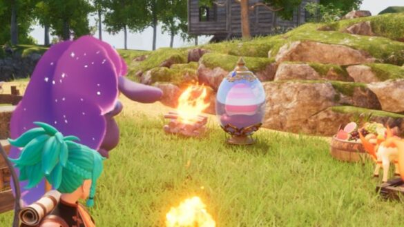 Egg incubator at a players base in Palworld.