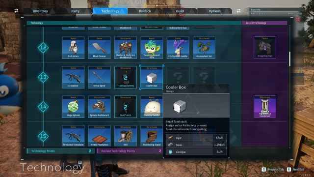 Nevera resaltada en la pestaña Tecnología