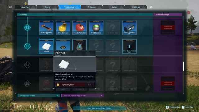 Polímero en la pestaña Tecnología