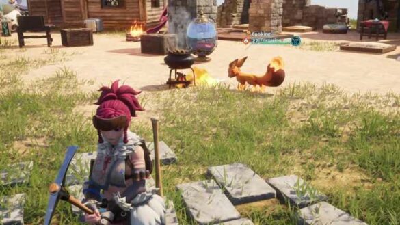 Foxparks cooking at a cooking pot