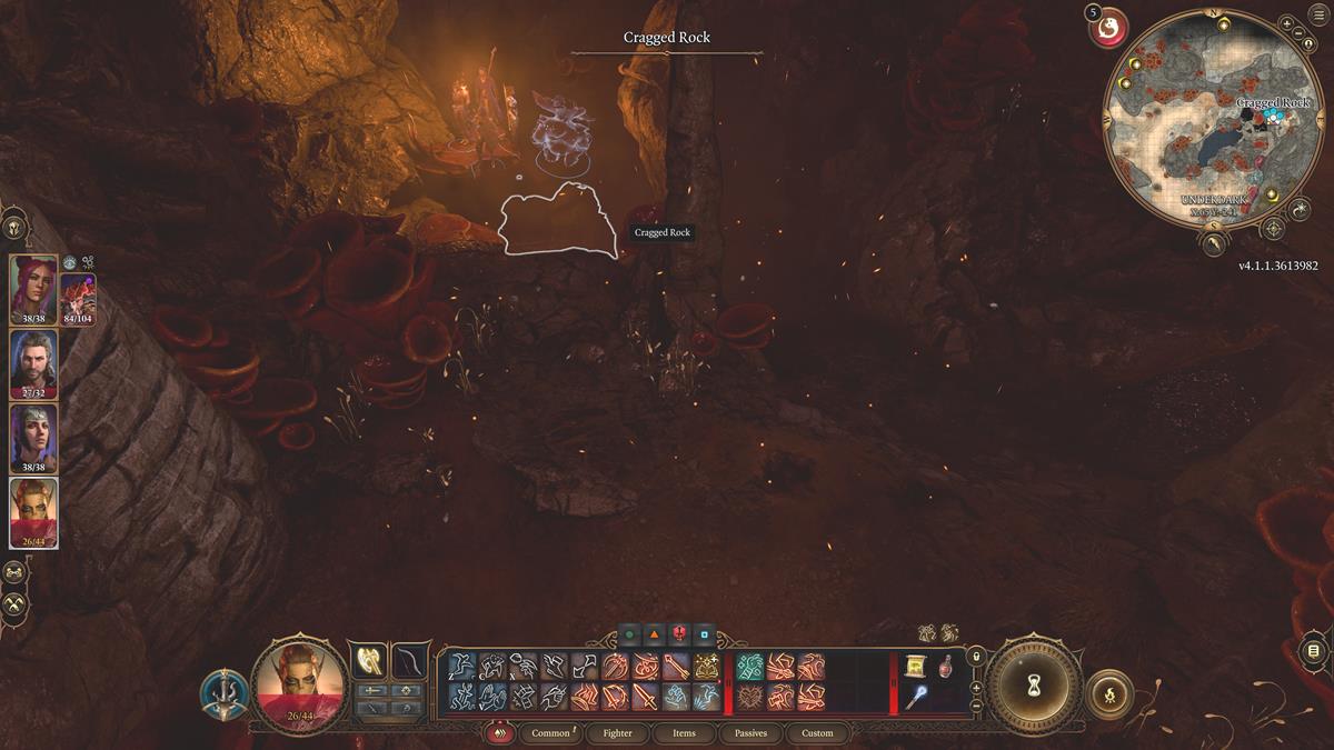 roca escarpada que conduce a la cala enconada en bg3