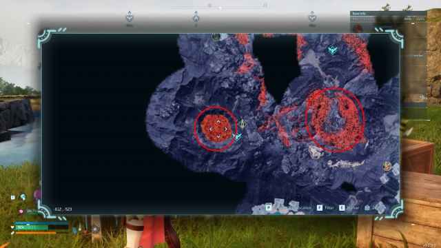 Enorme mapa de ubicación de generación de huevos abrasadores. 