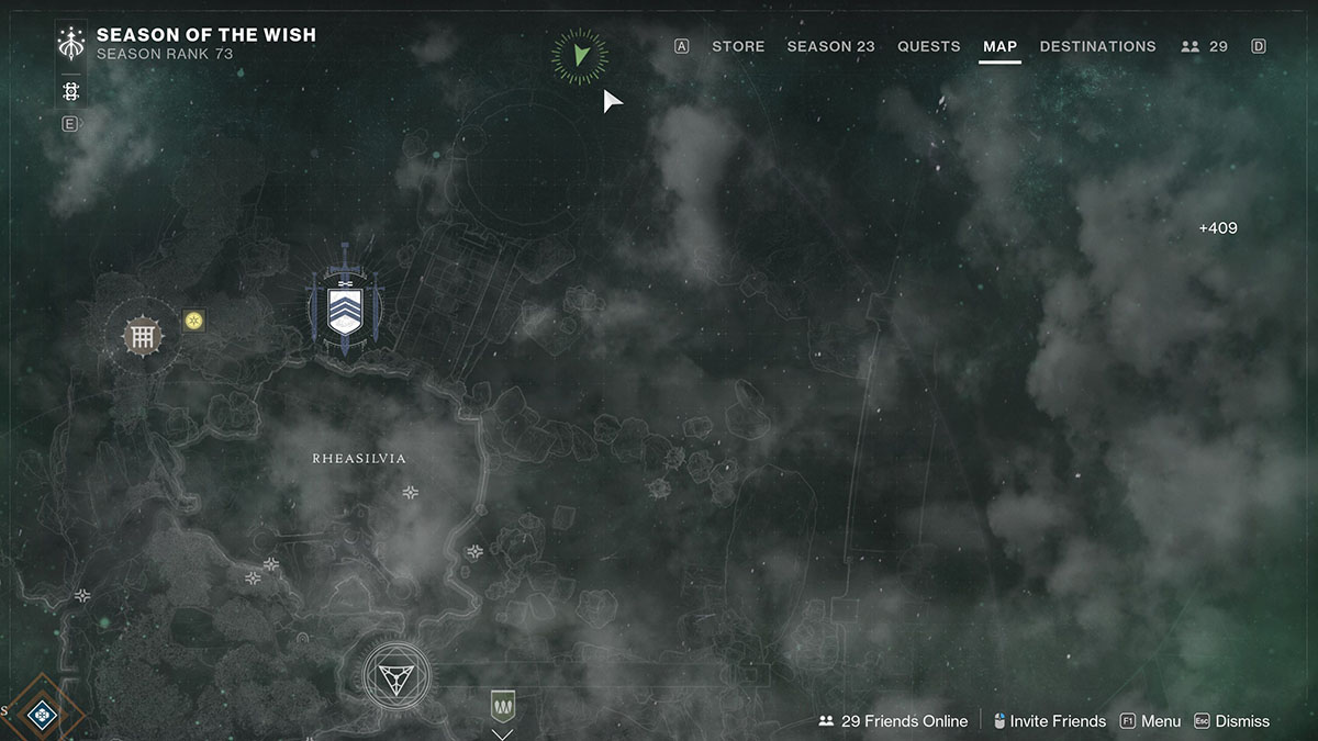 Ubicación aproximada del cofre ascendente aislado del Heraldo