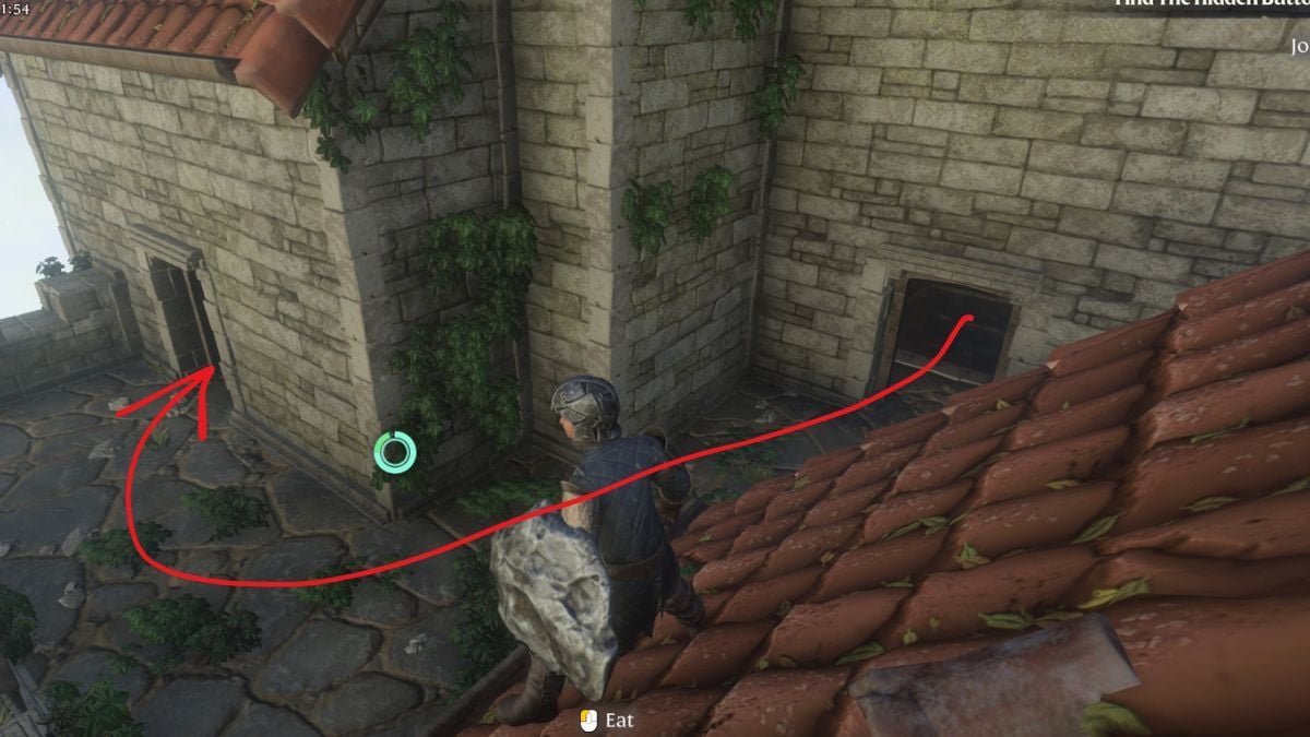 Ubicación en la azotea del laboratorio Alchemist enshrouded.