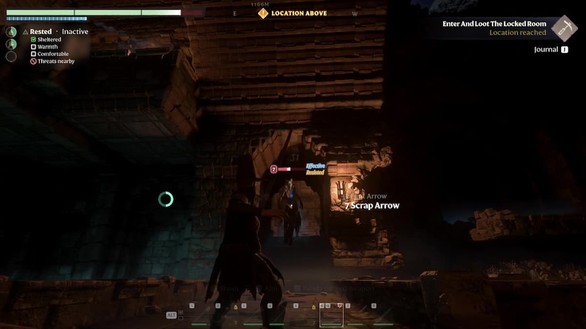 Enemigo Flying Fell en las catacumbas de Mistbury. 