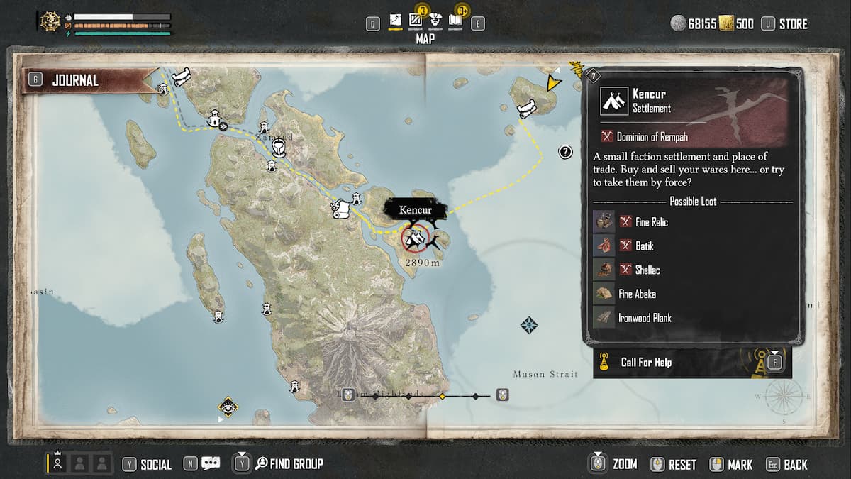 Asentamiento de Kencur cerca de Telok Penjarah