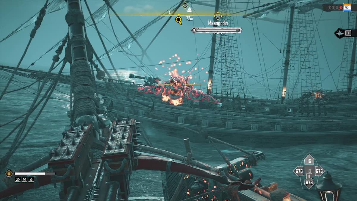 Punto débil del barco fantasma. 