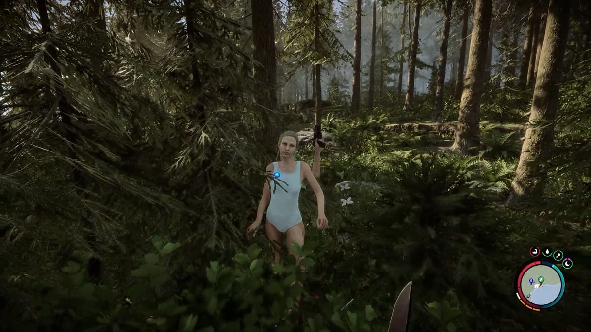 Virginia con una pistola en la tercera mano.