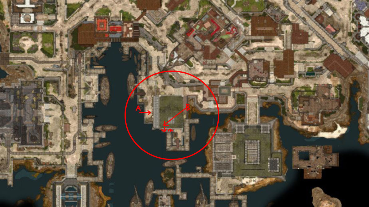 un mapa de la ciudad de baldurs gate