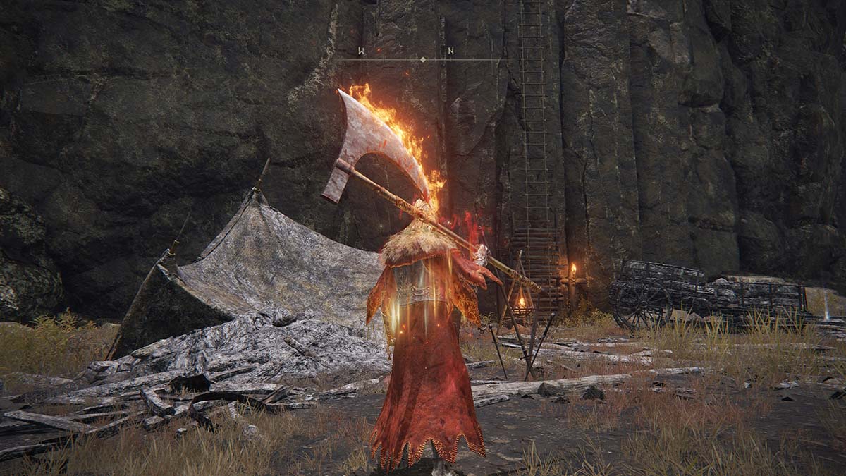 El área con la espada curva del carroñero en Elden Ring