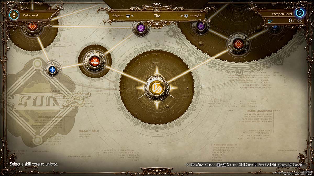 Pantalla Folio de Tifa en Final Fantasy 7 Rebirth