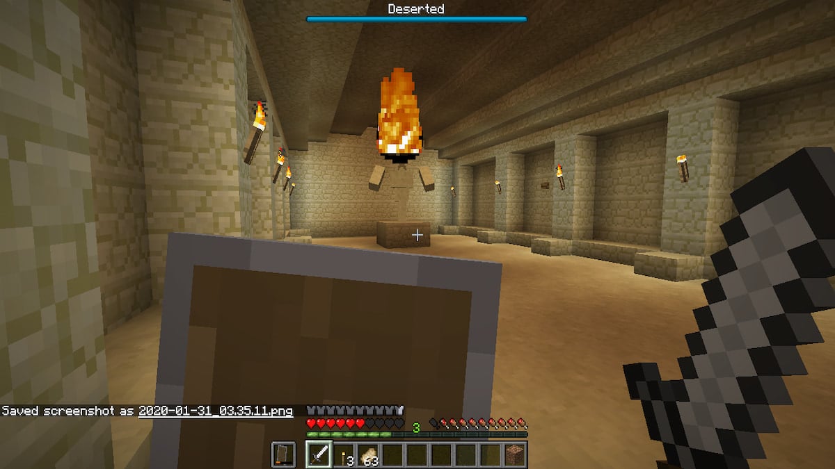 El jefe abandonado del mod Dungeons.