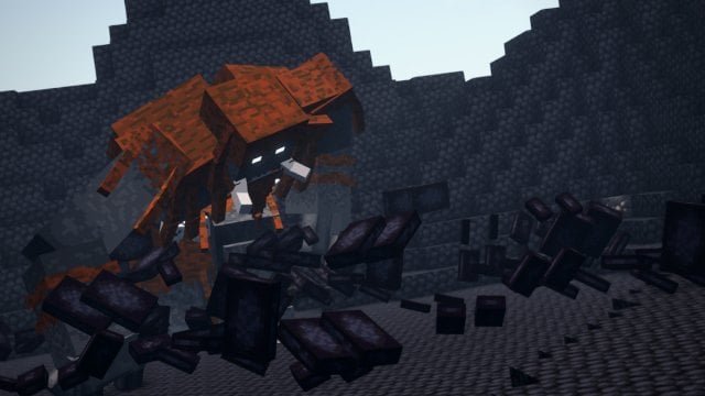 El jefe del Gigante de Fuego en el modpack DawnCraft.