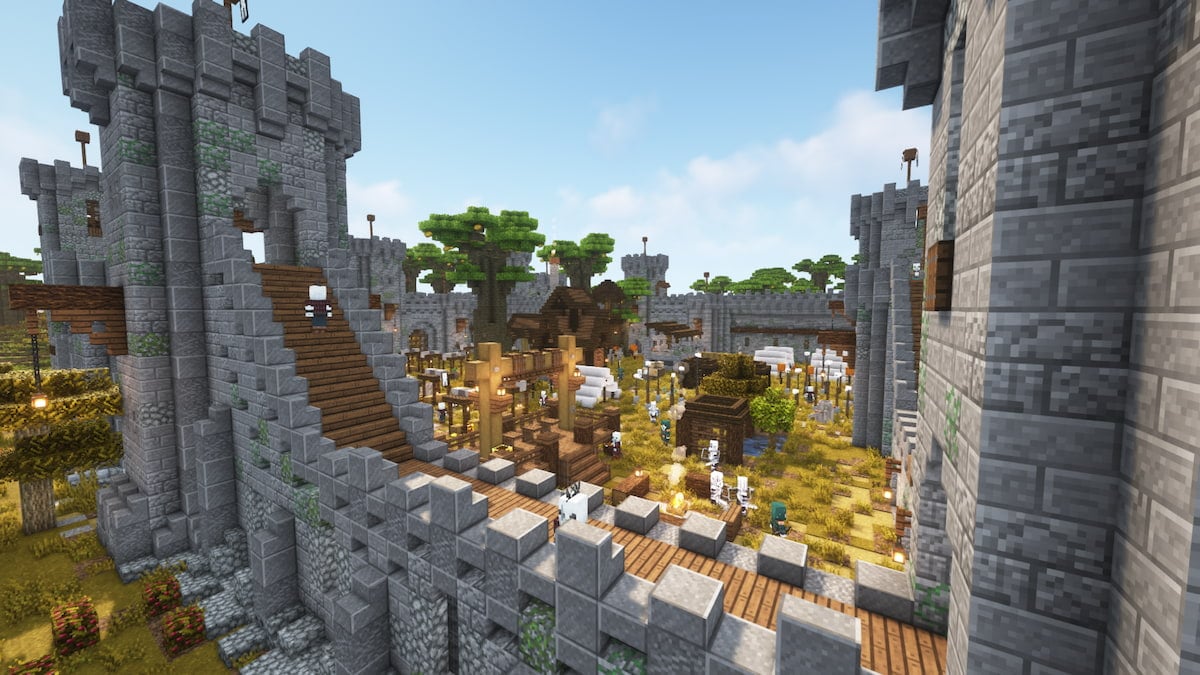 Un grupo de saqueadores en el modpack de Roguelike Adventures and Dungeons 2.