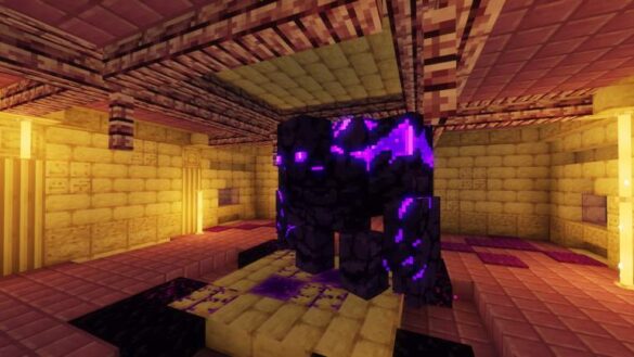 A large purple Elder Golem from the L_Ender