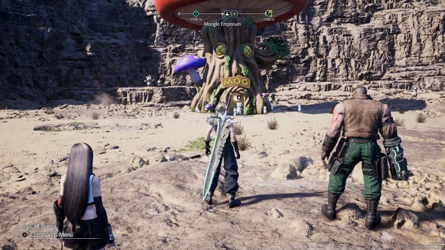 El taburete Corel Desert Mogstool en Final Fantasy 7 Rebirth