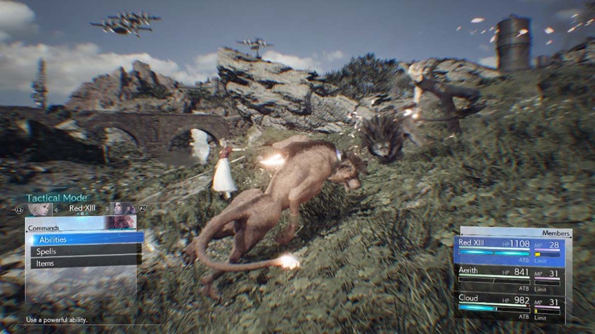 Red XIII ataca a un enemigo en FF7 Rebirth