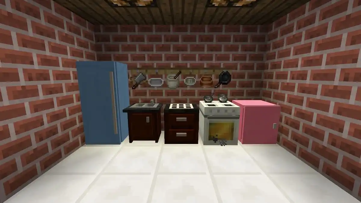 Cocina funcional de Minecraft del mod Cooking for Blockheads Minecraft