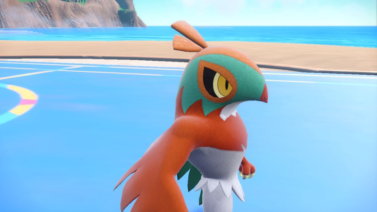 Hawlucha se prepara para una batalla en Pokémon Scarlet & Violet