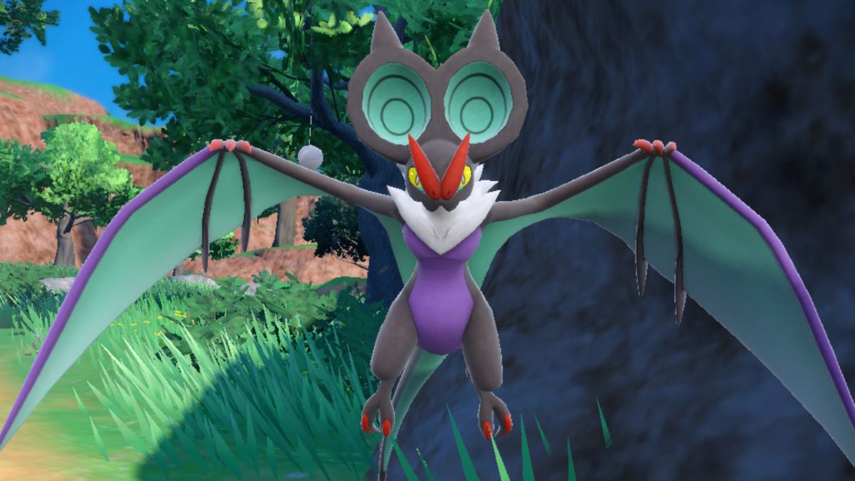 Noivern batiendo sus alas en Pokémon Escarlata y Violeta