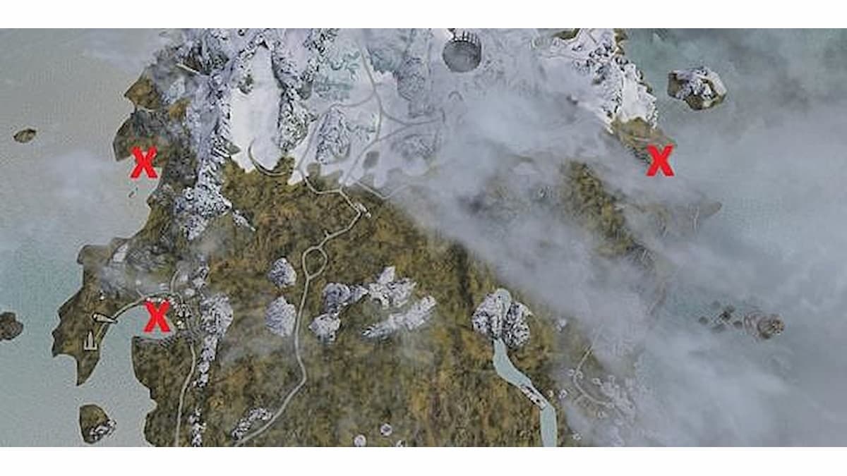 Ubicaciones del mapa de lugares de pesca de Solstheim.