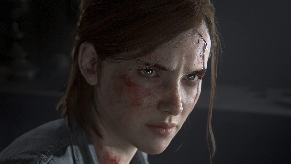 Ellie con una herida en la cabeza.