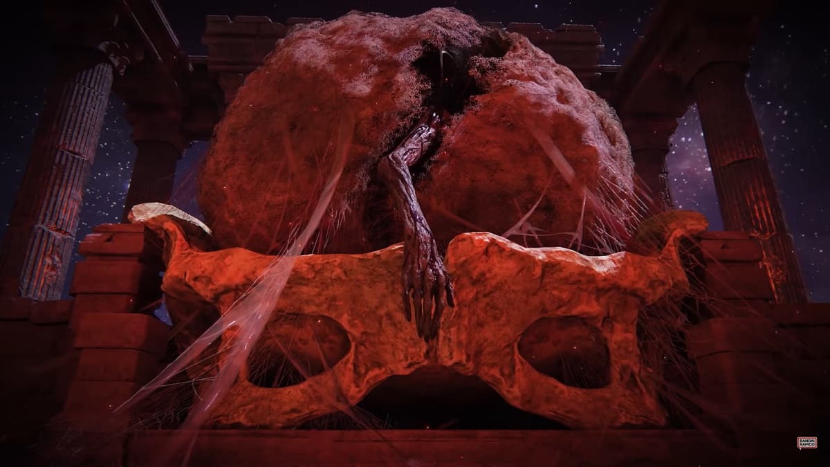 El brazo de Miquella colgando de su capullo.